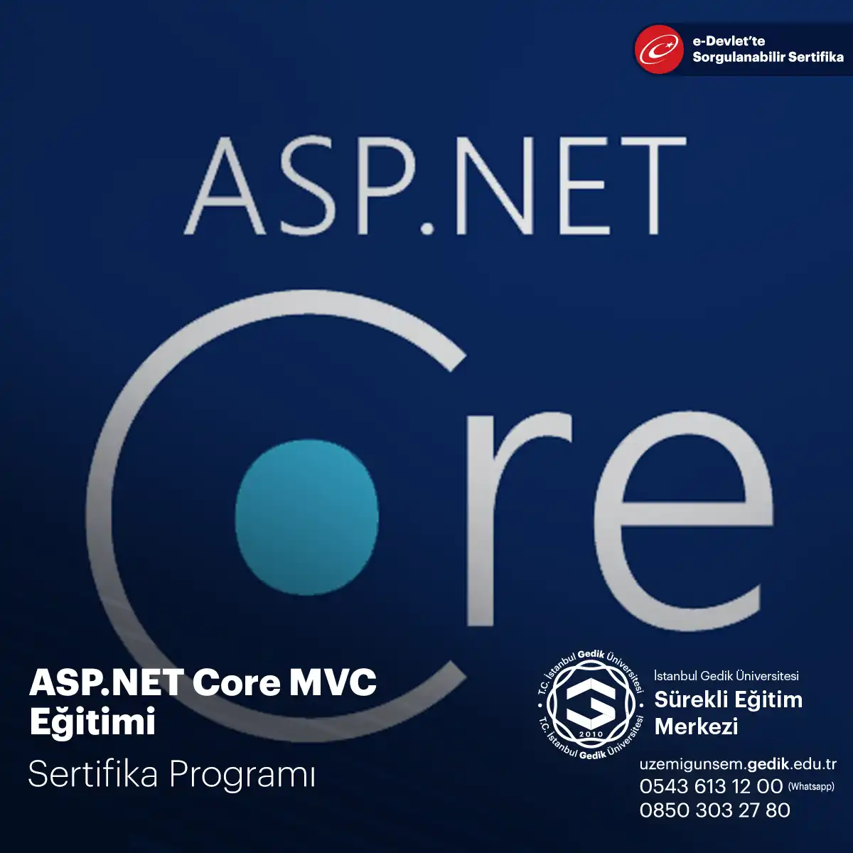 ASP.NET Core MVC Eğitimi Sertifika Programı